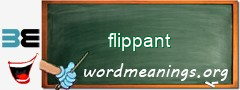WordMeaning blackboard for flippant